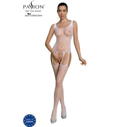 PASSION - ECO COLLECTION BODYSTOCKING ECO BS007 BLANCO - sexbliss - Foto 1