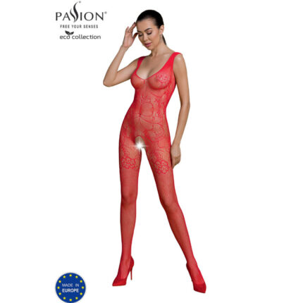 PASSION - ECO COLLECTION BODYSTOCKING ECO BS012 ROJO - sexbliss - Foto 1