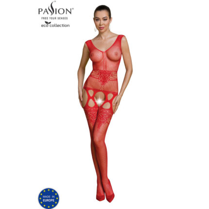 PASSION - ECO COLLECTION BODYSTOCKING ECO BS014 ROJO - sexbliss - Foto 1