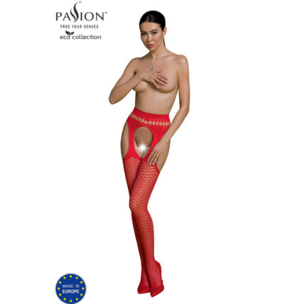 PASSION - ECO COLLECTION BODYSTOCKING ECO S002 ROJO - sexbliss - Foto 1