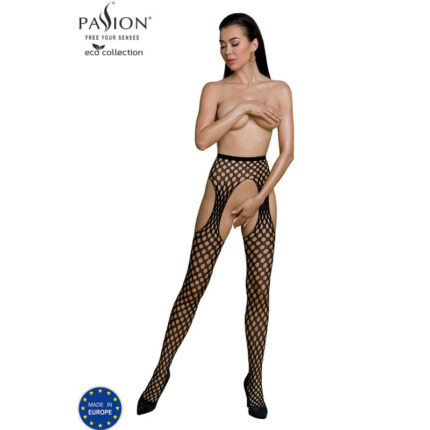 PASSION - ECO COLLECTION BODYSTOCKING ECO S003 NEGRO - sexbliss - Foto 1