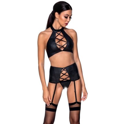 PASSION - NANCY SET CUERO ECOLOGICO L/XL - sexbliss - Foto 1