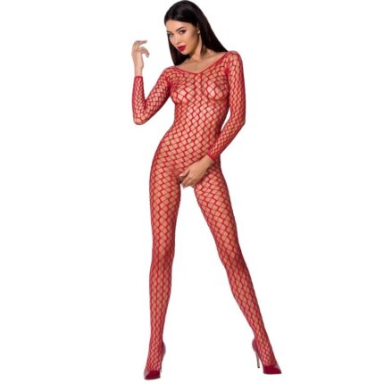 PASSION - WOMAN BS068 BODYSTOCKING ROJO TALLA ÚNICA - sexbliss - Foto 1