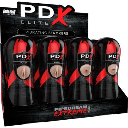 PDX ELITE - SET MASTURBADOR STROKER 12 UNIDADES: 6X VAGINA
