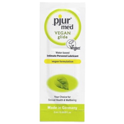 PJUR - MED VEGAN GLIDE LUBRICANTE BASE AGUA 2 ML - sexbliss - Foto 1