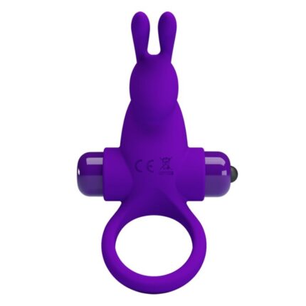 PRETTY LOVE - ANILLO VIBRADOR I CONEJO PARA PENE MORADO - sexbliss - Foto 1