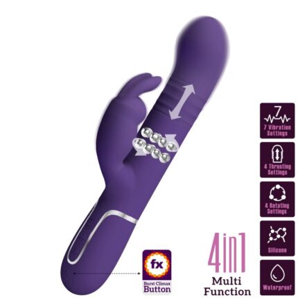 PRETTY LOVE - COALE VIBRADOR RABBIT 4 EN 1 MORADO - sexbliss - Foto 1