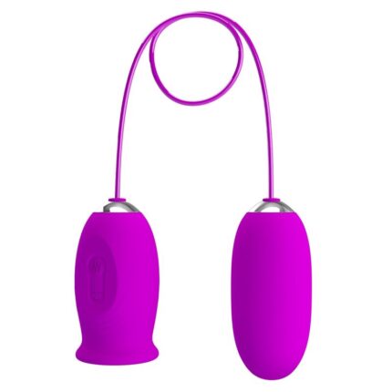 PRETTY LOVE - DAISY HUEVO DUAL VIBRADOR RECARGABLE MORADO - sexbliss - Foto 1
