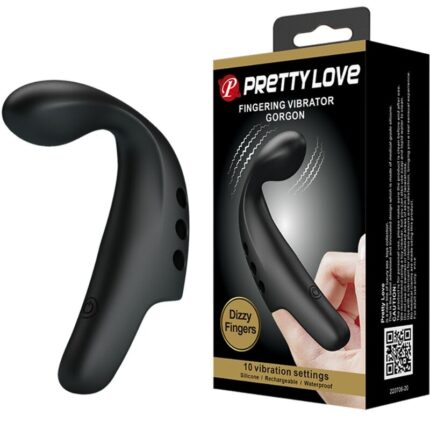 PRETTY LOVE - DEDAL VIBRADOR GORGON NEGRO - sexbliss - Foto 1