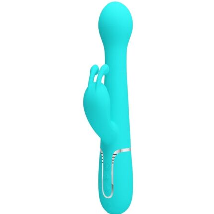 PRETTY LOVE - DEJON VIBRADOR RABBIT 3 EN 1 MULTIFUNCIÓN VERDE AGUA - sexbliss - Foto 1