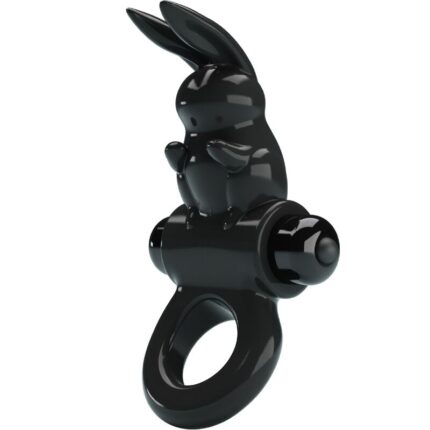 PRETTY LOVE - EXCITING RING ANILLO VIBRADOR RABBIT 10 VIBRACIONES NEGRO - sexbliss - Foto 1