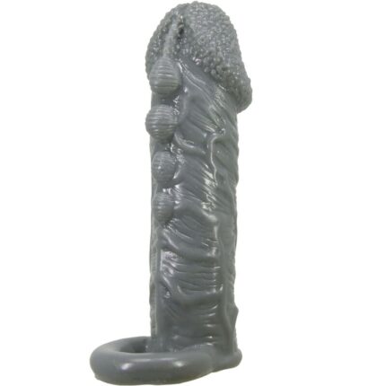 PRETTY LOVE - FUNDA REALÍSTICA ALARGADORA Y RETARDANTE PARA PENE GRIS - sexbliss - Foto 1