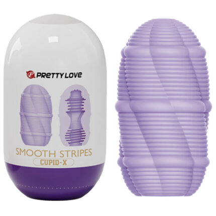 PRETTY LOVE - HUEVO MASTURBADOR SMOOTH STRIPES CUPID - sexbliss - Foto 1