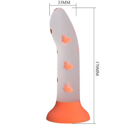 PRETTY LOVE - MAGICAL NIGHTFALL DILDO SIN VIBRACIÓN LUMINOSO NARANJA - sexbliss - Foto 1