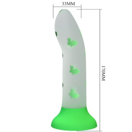 PRETTY LOVE - MAGICAL NIGHTFALL DILDO SIN VIBRACIÓN LUMINOSO VERDE - sexbliss - Foto 1