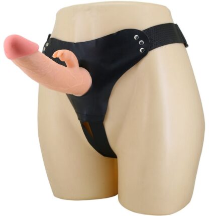 PRETTY LOVE - MAVIS HARNESS BRIEFS UNIVERSAL CON DILDO 19 CM NATURAL - sexbliss - Foto 1