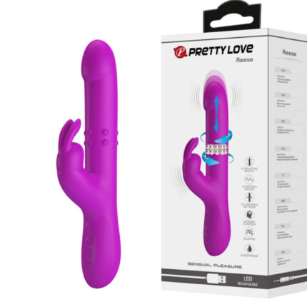 PRETTY LOVE - REESE VIBRADOR CON ROTACIÓN MORADO - sexbliss - Foto 1