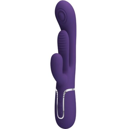 PRETTY LOVE - SHANIA TRIPLE VIBRADOR RABBIT MULTIFUNCIÓN MORADO - sexbliss - Foto 1