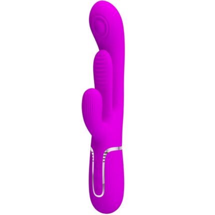 PRETTY LOVE - SHANIA TRIPLE VIBRADOR RABBIT MULTIFUNCIÓN ROSA - sexbliss - Foto 1
