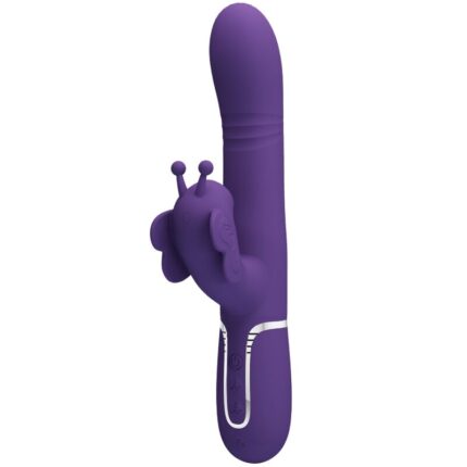 PRETTY LOVE - VIBRADOR RABBIT MULTIFUNCIÓN 4 EN 1 MARIPOSA MORADO - sexbliss - Foto 1