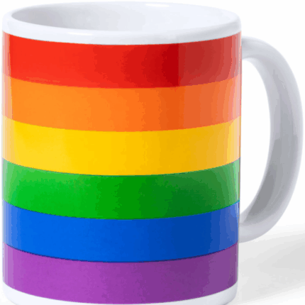PRIDE - TAZA CON LA BANDERA LGBT EN CAJA INDIVIDUAL KRAFT /es/pt/en/fr/it/ - sexbliss - Foto 1