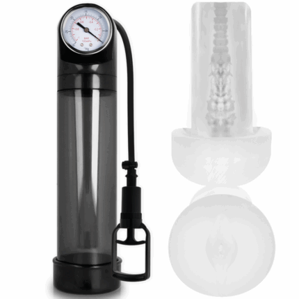 PUMP ADDICTED - BOMBA ERECCIÓN RX9 NEGRO CON MASTURBADOR - sexbliss - Foto 1