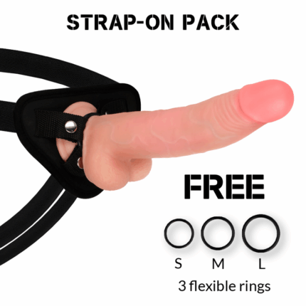 ROCKARMY - ARNÉS + DUAL DENSITY LEOPARD DILDO REALISTA 23 CM -O- 4.77 CM - sexbliss - Foto 1