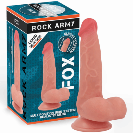 ROCKARMY - FOX DILDO REALISTA DDUAL DENSITY LIQUID SILICONE 19 CM -O- 3.2 CM - sexbliss - Foto 1