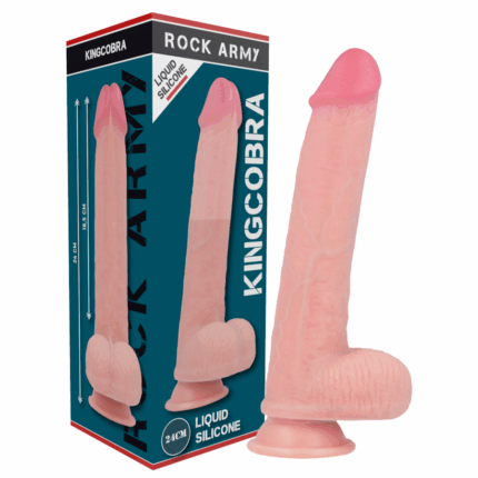 ROCKARMY - KINGCOBRA DILDO REALÍSTICO LIQUID SILICONE 24 CM -O- 4.77 CM - sexbliss - Foto 1