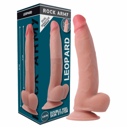 ROCKARMY - LEOPARD DILDO REALISTA DUAL DENSITY 23 CM -O- 4.77 CM - sexbliss - Foto 1
