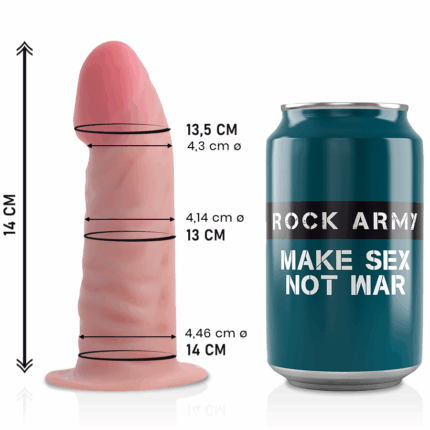 ROCKARMY -TIGER DILDO REALISTA DUAL DENSITY14 CM -O- 4.46 CM - sexbliss - Foto 1