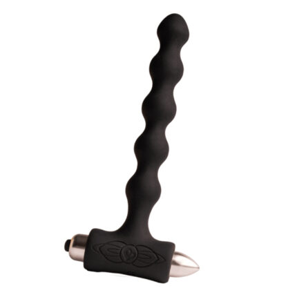 ROCKS- OFF - PETITE SENSATIONS PEARLS PLUG ANAL VIBRADOR NEGRO - sexbliss - Foto 1
