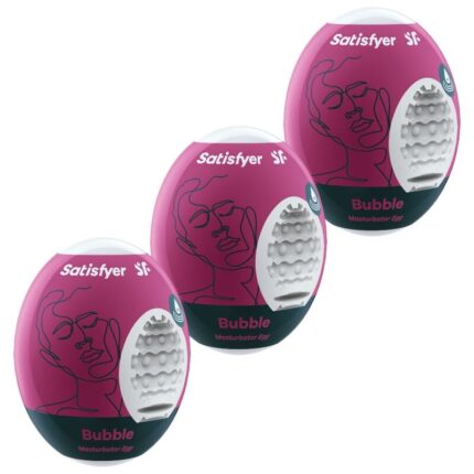 SATISFYER - 3 HUEVOS MASTURBADORES BUBBLE - sexbliss - Foto 1