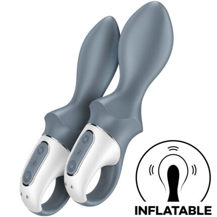 SATISFYER - AIR PUMP BOOTY 1 VIBRADOR INFLABLE ANAL GRIS - sexbliss - Foto 1