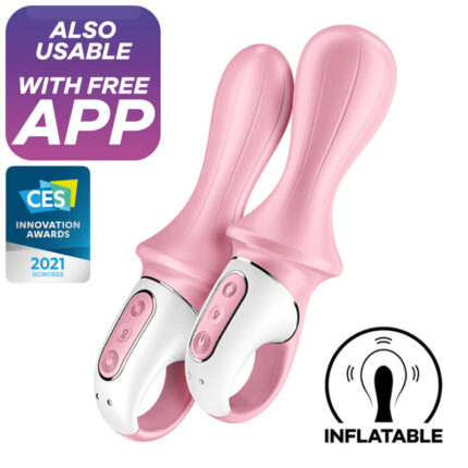 SATISFYER - AIR PUMP BOOTY 5+ VIBRADOR ANAL INFLABLE ROSA - sexbliss - Foto 1