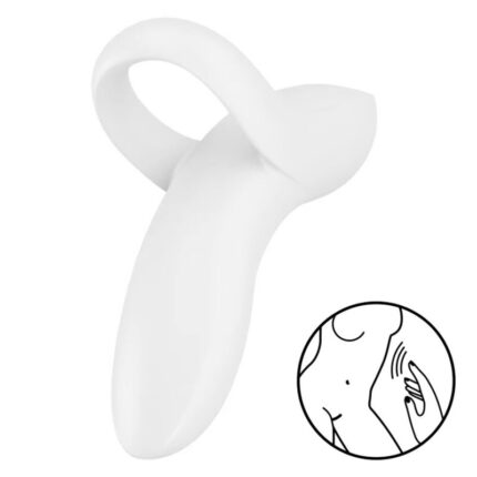 SATISFYER - BOLD LOVER DEDAL VIBRADOR BLANCO - sexbliss - Foto 1