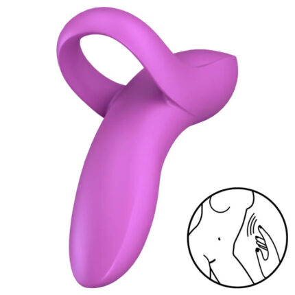 SATISFYER - BOLD LOVER DEDAL VIBRADOR ROSA - sexbliss - Foto 1