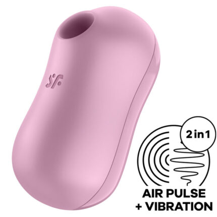 SATISFYER - COTTON CANDY ESTIMULADOR Y VIBRADOR LILA - sexbliss - Foto 1