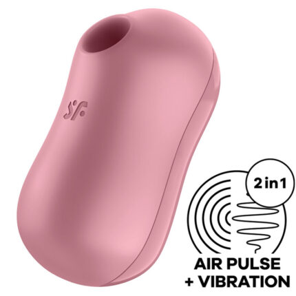 SATISFYER - COTTON CANDY ESTIMULADOR Y VIBRADOR ROSA - sexbliss - Foto 1