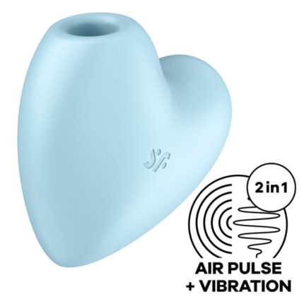SATISFYER - CUTIE HEART ESTIMULADOR Y VIBRADOR AZUL - sexbliss - Foto 1