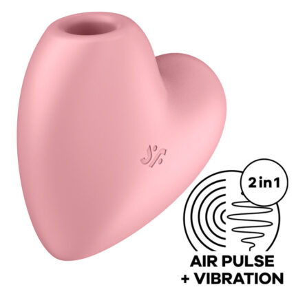 SATISFYER - CUTIE HEART ESTIMULADOR Y VIBRADOR ROSA - sexbliss - Foto 1