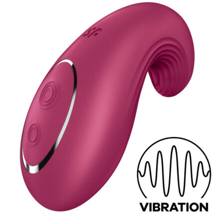 SATISFYER - DIPPING DELIGHT VIBRADOR LAY-ON ROJO - sexbliss - Foto 1