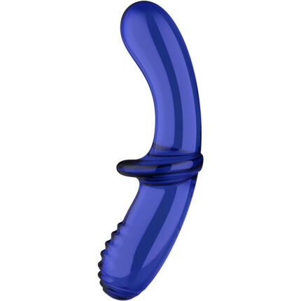 SATISFYER - DOUBLE CRYSTAL DILDO AZUL - sexbliss - Foto 1
