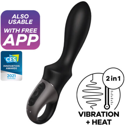 SATISFYER - HEAT CLIMAX VIBRADOR ANAL APP NEGRO - sexbliss - Foto 1
