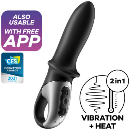 SATISFYER - HOT PASSION VIBRADOR ANAL APP NEGRO - sexbliss - Foto 1
