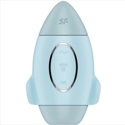 SATISFYER - MISSION CONTROL AZUL VIBRADOR PEQUEÑO DE DOBLE IMPULSO - sexbliss - Foto 1