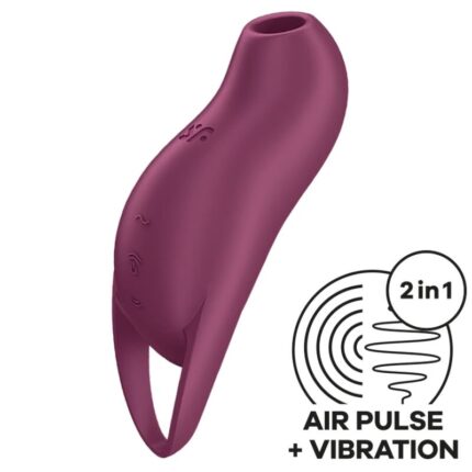 SATISFYER - POCKET PRO 1 ESTIMULADOR CLÍTORIS GRANATE - sexbliss - Foto 1