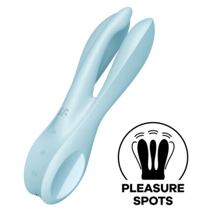 SATISFYER - THREESOME 1 VIBRADOR AZUL - sexbliss - Foto 1