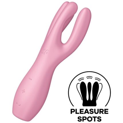 SATISFYER - THREESOME 3 VIBRADOR ROSA - sexbliss - Foto 1