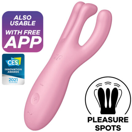 SATISFYER - THREESOME 4 VIBRADOR APP ROSA - sexbliss - Foto 1